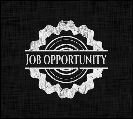 Job Opportunity written with chalkboard texture