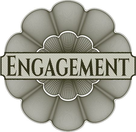 Engagement money style rosette