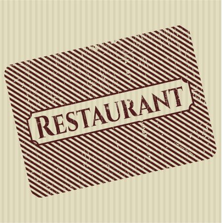 Restaurant rubber grunge stamp