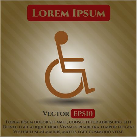 Disabled (Wheelchair) vector icon