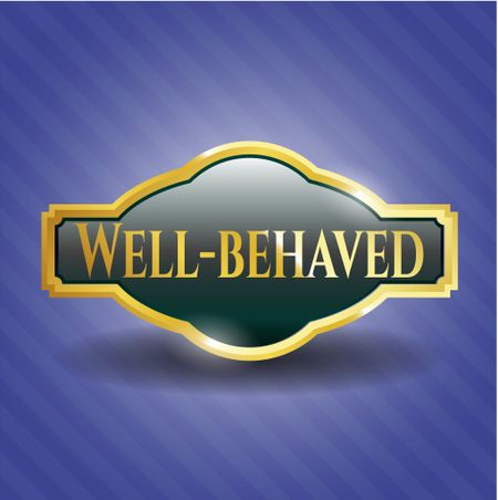 Well-behaved golden emblem
