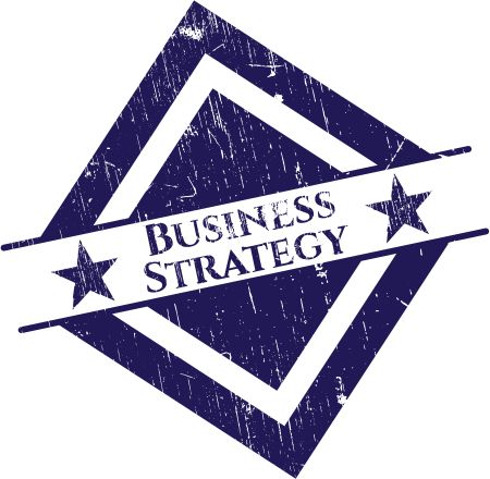 Business Strategy grunge stamp