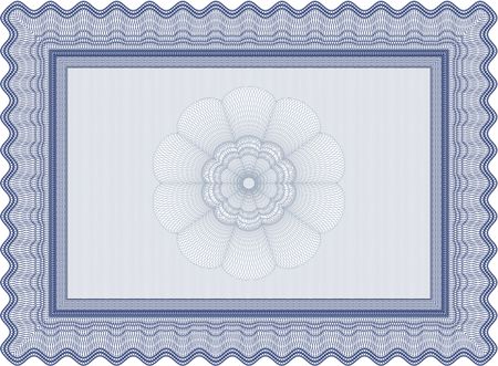 Diploma template. Frame certificate template Vector.With guilloche pattern. Excellent design. 