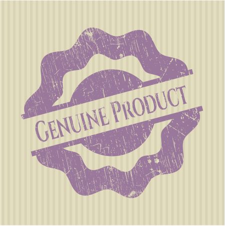 Genuine Product rubber stamp with grunge texture