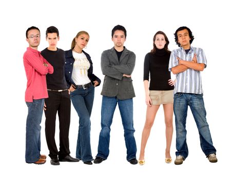 casual-group-friends-isolated-white-background-33218020 Casual group of friends isolated over a white background