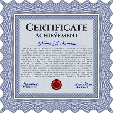 Certificate template. Detailed.With guilloche pattern and background. Artistry design. 