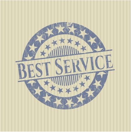 Best Service rubber stamp with grunge texture