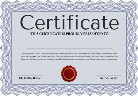 Certificate of achievement template. With guilloche pattern. Lovely design. Customizable, Easy to edit and change colors.