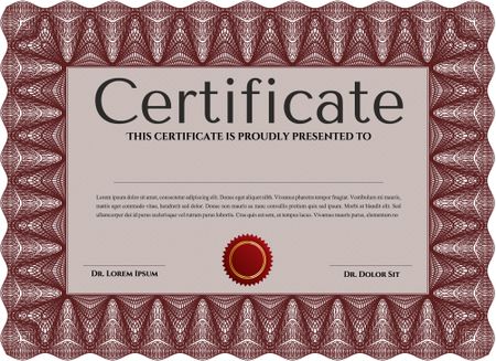 Certificate. Border, frame.Modern design. With linear background. 