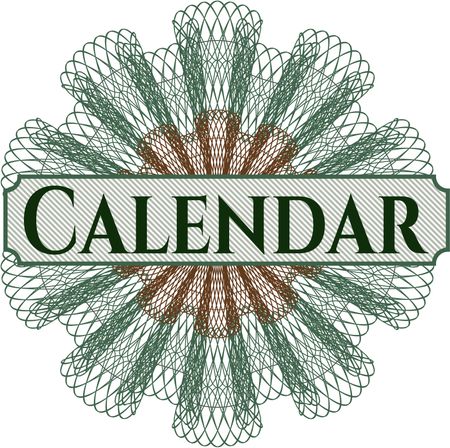 Calendar abstract rosette