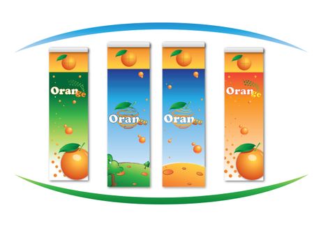 Cartons of orange juice isolated over white