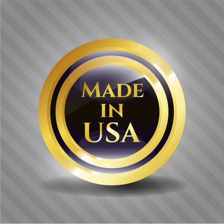 Made in USA shiny badge