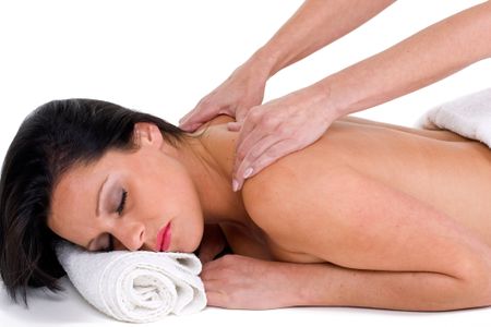 Woman relaxing with a massage
