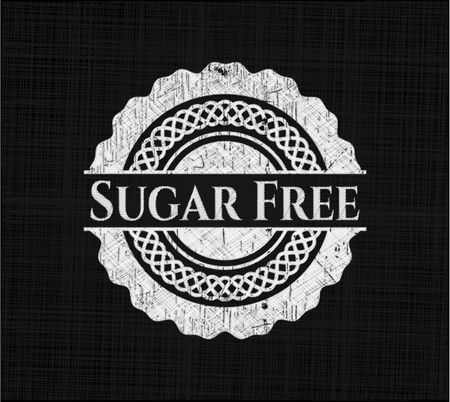 Sugar Free written with chalkboard texture