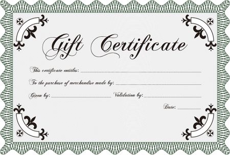 Vector Gift Certificate. Retro design. With quality background. Customizable, Easy to edit and change colors.
