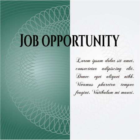 Job Opportunity card, poster or banner