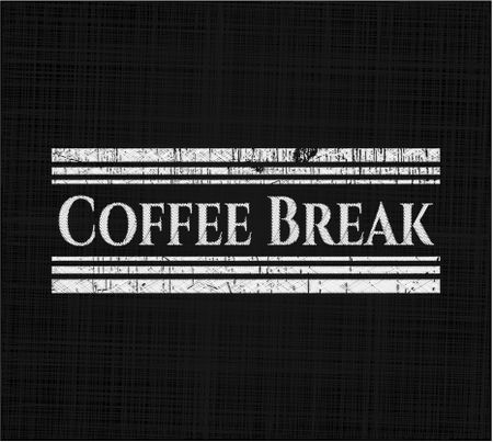 Coffee Break written with chalkboard texture