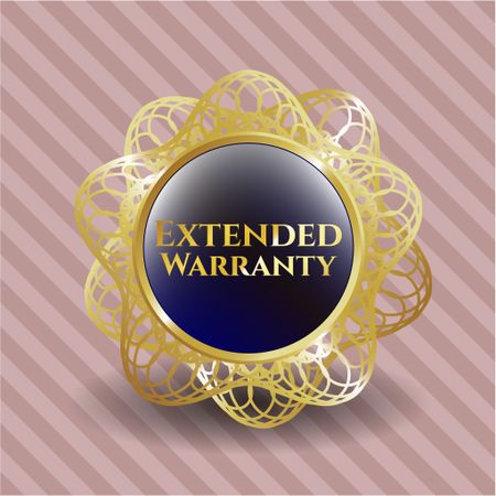 Extended Warranty gold badge or emblem