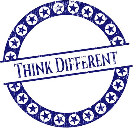 Think Different grunge stamp