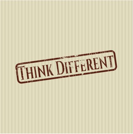 Think Different rubber grunge texture seal