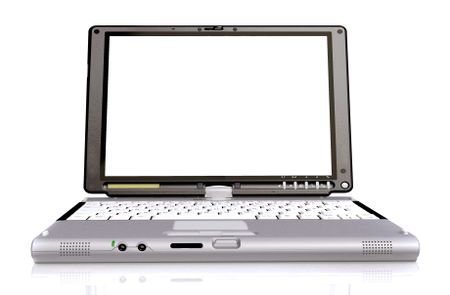 isolated laptop made in 3d over a white background