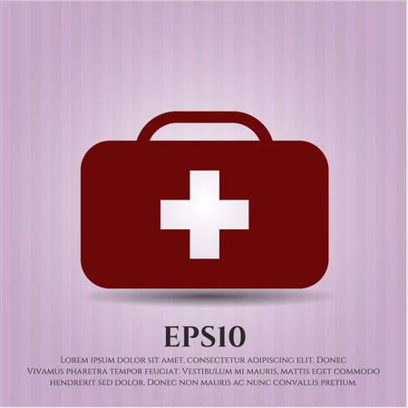 Medical briefcase vector icon