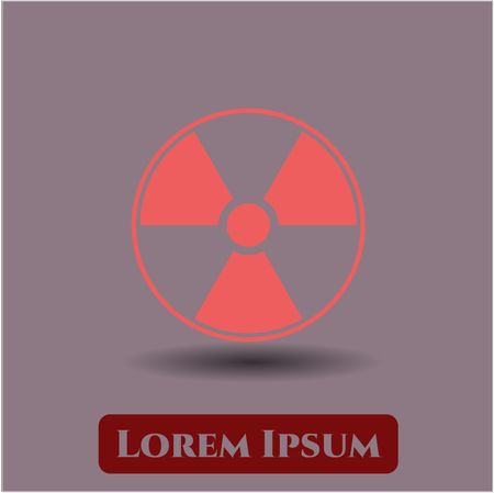 Nuclear, radioactive vector icon