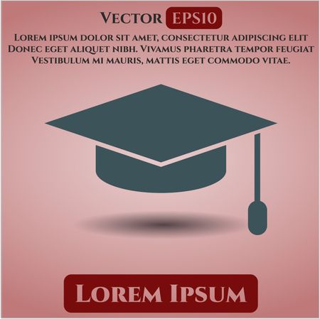 Graduation cap icon vector illsutration