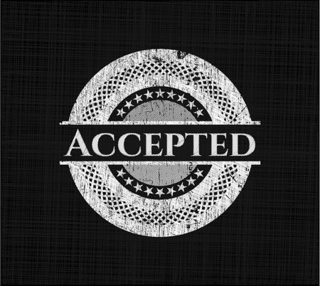 Accepted with chalkboard texture