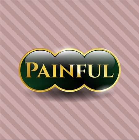 Painful gold emblem or badge