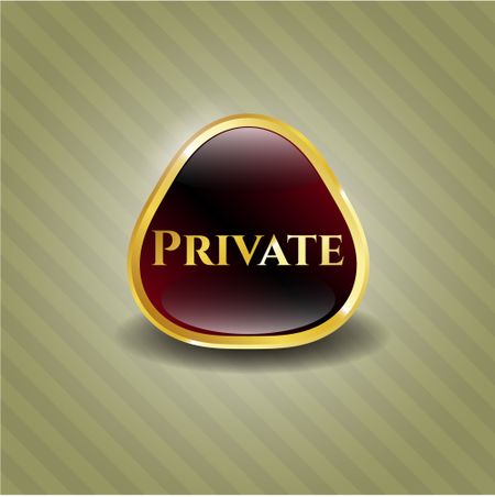 Private gold emblem or badge