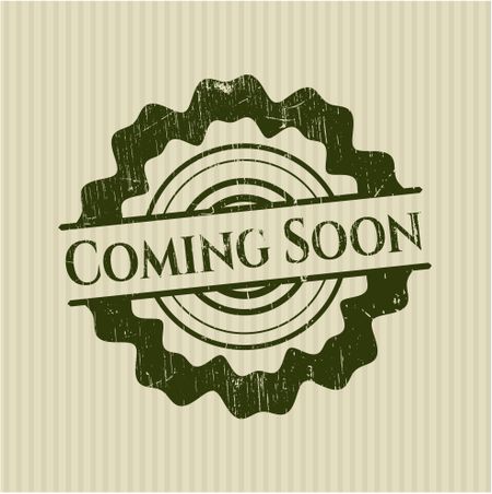 Coming Soon rubber stamp