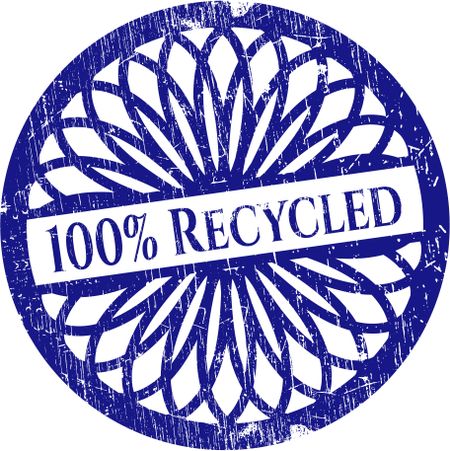 100% Recycled grunge stamp