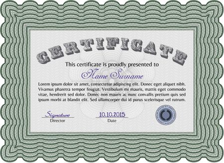 Diploma or certificate template. Elegant design. Vector pattern that is used in currency and diplomas.Easy to print. 