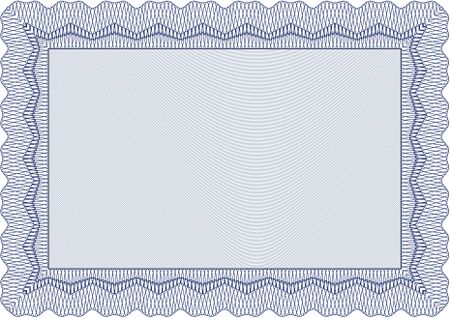 Diploma or certificate template. Vector pattern that is used in money and certificate.Lovely design. With linear background. 