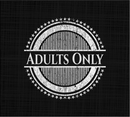 Adults Only written on a blackboard