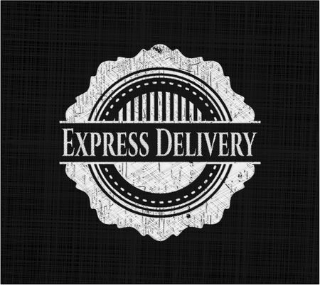 Express Delivery written with chalkboard texture