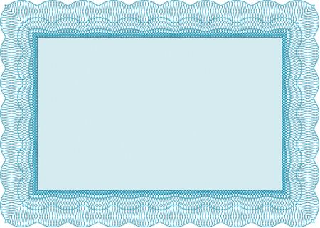 Sample certificate or diploma. Frame certificate template Vector.With guilloche pattern and background. Good design. 
