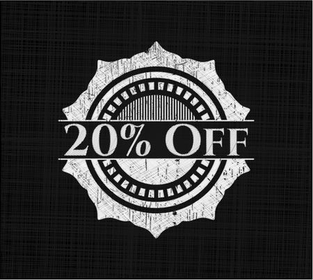 20% Off with chalkboard texture