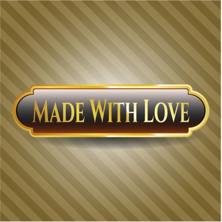 Made With Love golden emblem or badge