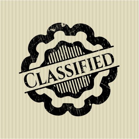 Classified rubber stamp