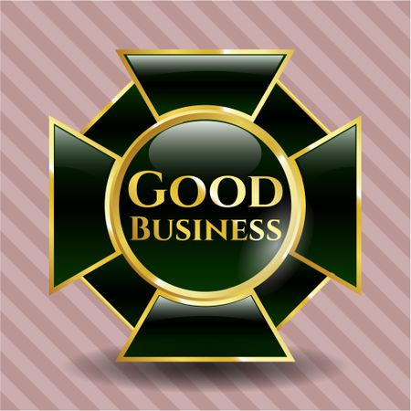 Good Business gold shiny badge