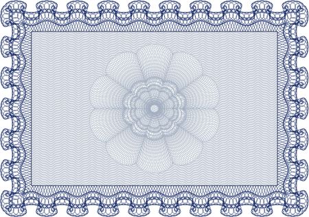 Diploma template. With great quality guilloche pattern. Money style.Elegant design. 