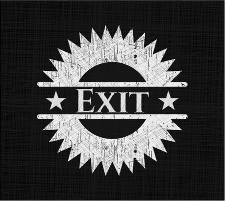 Exit written with chalkboard texture
