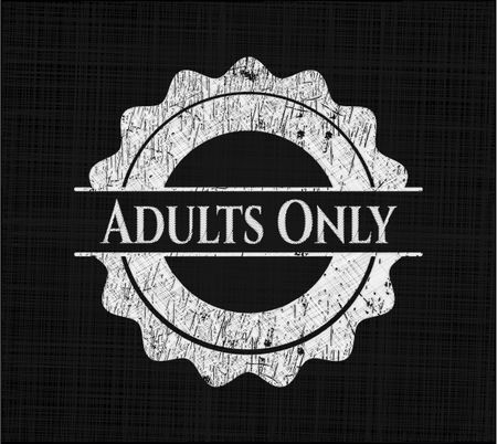 Adults Only chalkboard emblem