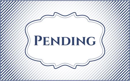 Pending banner or card