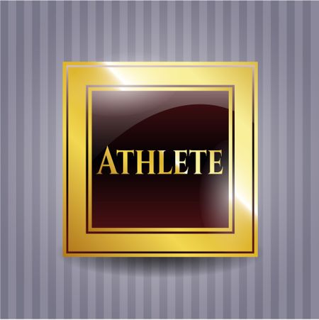 Athlete gold emblem