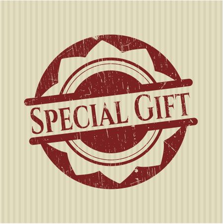 Special Gift rubber grunge stamp