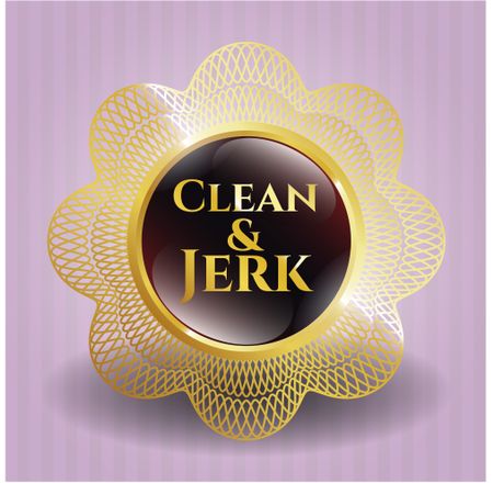 Clean & Jerk gold shiny emblem