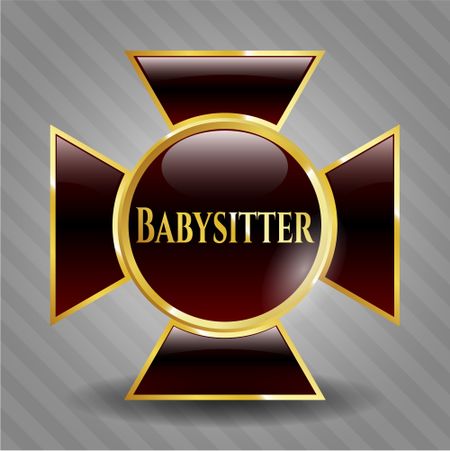 Babysitter golden emblem or badge